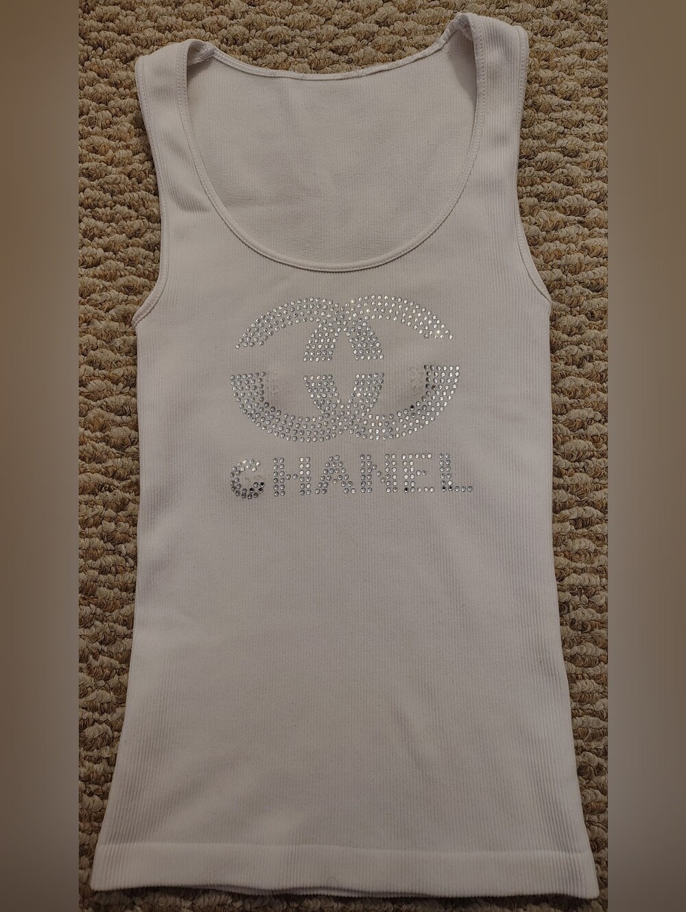 Rhinestone Logo Tank Top